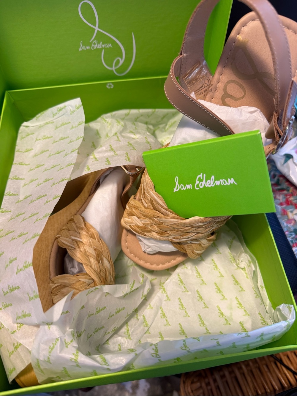 Sam Edelman Braided Espadrille Wedges in Natural Beige